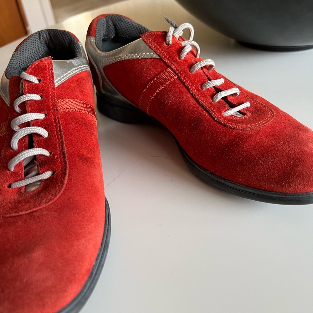 Prada Rust and Silver Women’s tennis shoes trainers Italy 38 1/2 - Picture 4 of 7